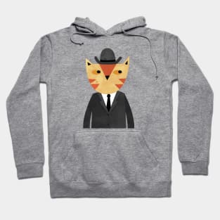 Ginger cat in a Bowler Hat Hoodie